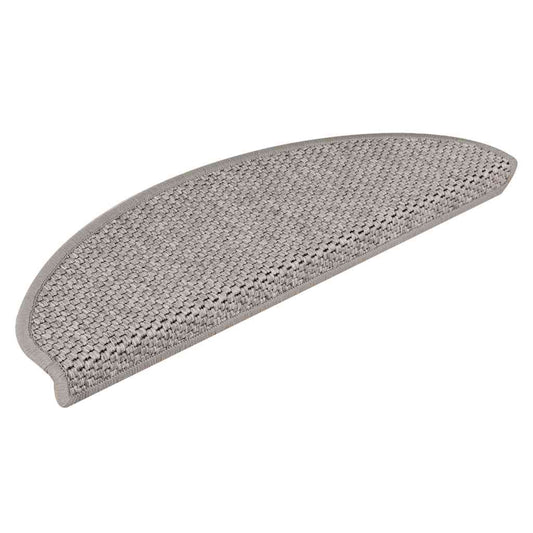 Tapetes escada adesivos aspeto sisal 30pcs 65x21x4 cm prateado