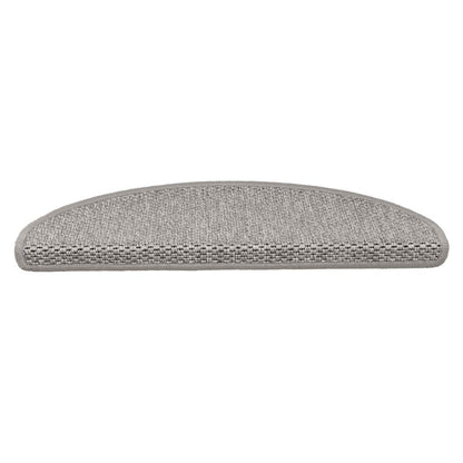 Tapetes escada adesivos aspeto sisal 30pcs 65x21x4 cm prateado
