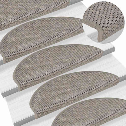 Tapetes escada adesivos aspeto sisal 30pcs 65x21x4 cm prateado