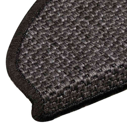 Tapetes escada adesivos aspeto sisal 30pcs 65x21x4 cm antracite