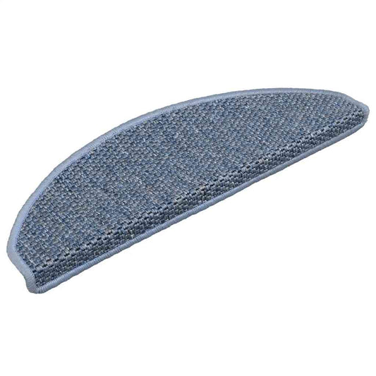 Tapetes escada adesivos aspeto sisal 30 pcs 65x21x4 cm azul