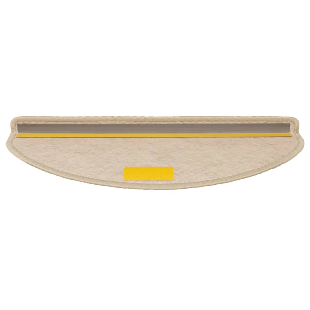 Tapetes escada adesivos aspeto sisal 30pcs 65x21x4cm cor areia