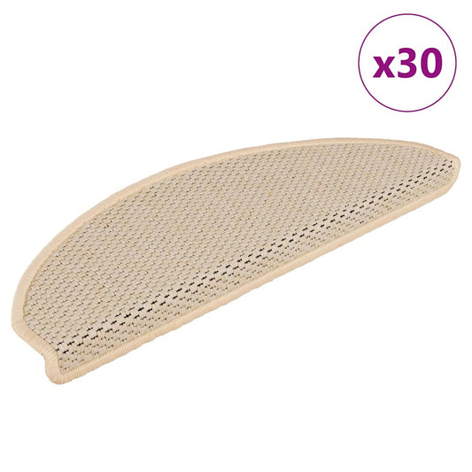 Tapetes escada adesivos aspeto sisal 30 pcs 65x21x4 cm berbere