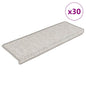 Tapetes escada adesivos aspeto sisal 30 pcs 65x21x4cm platina