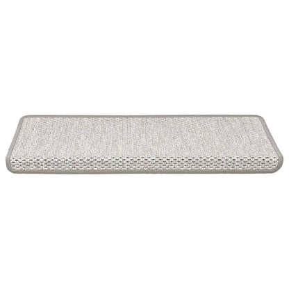 Tapetes escada adesivos aspeto sisal 30 pcs 65x21x4cm platina
