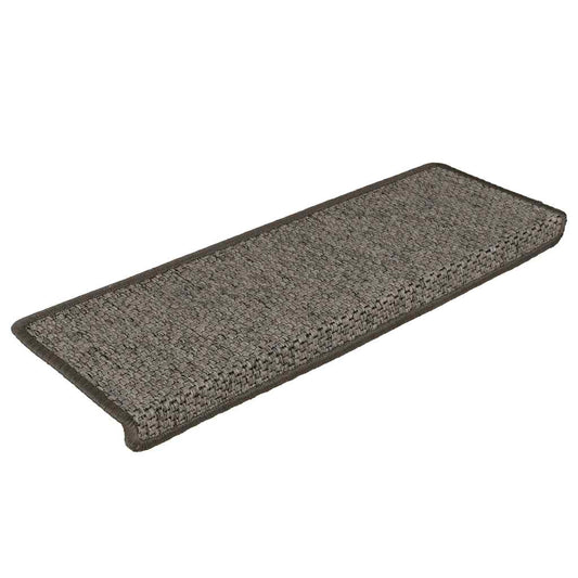 Tapetes escada adesivos aspeto sisal 30pcs 65x21x4 cinza e bege
