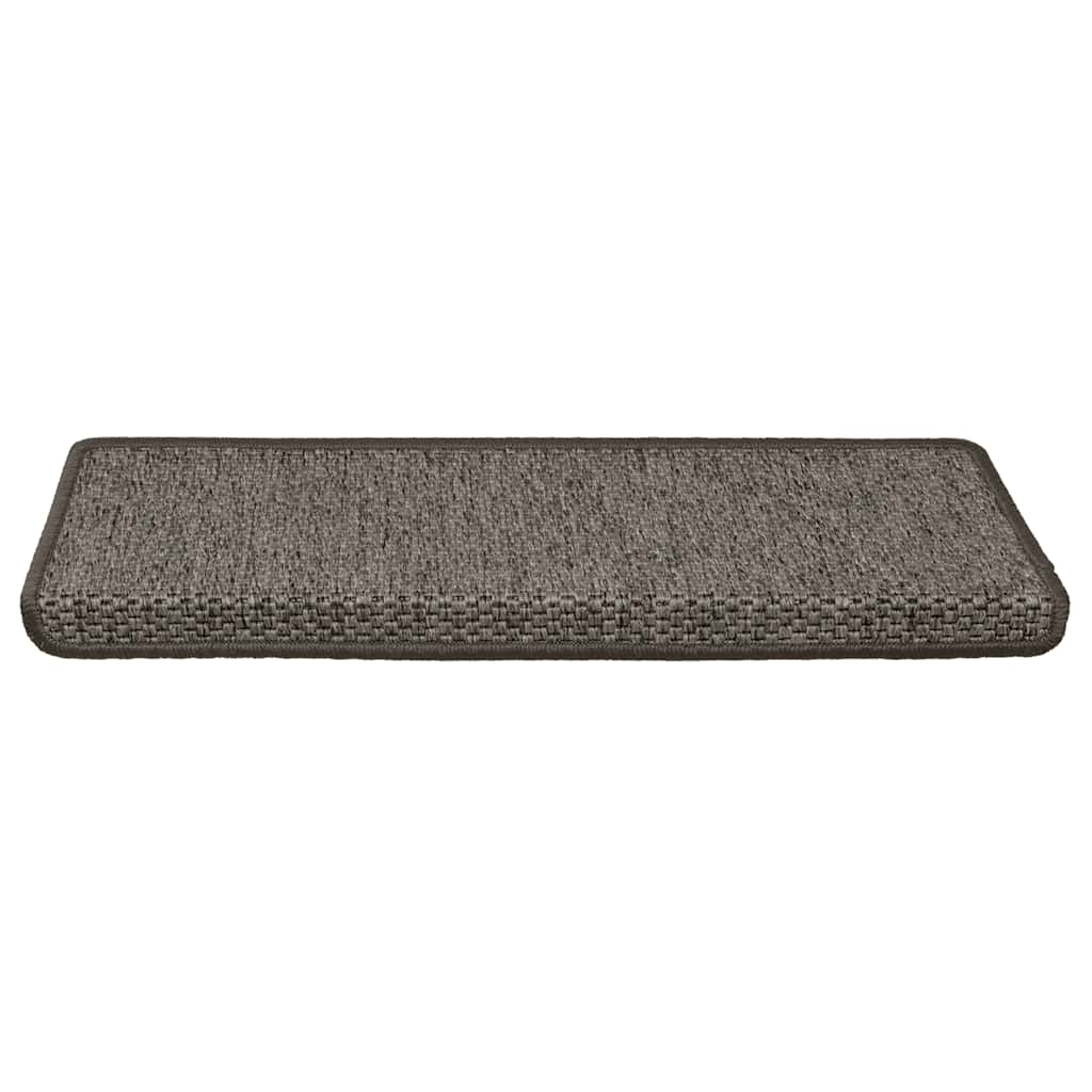 Tapetes escada adesivos aspeto sisal 30pcs 65x21x4 cinza e bege