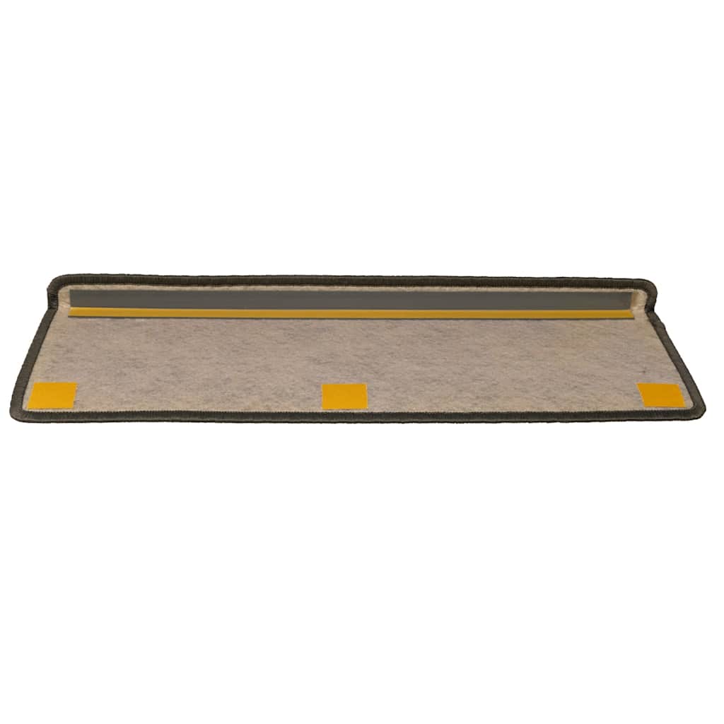 Tapetes escada adesivos aspeto sisal 30pcs 65x21x4 cinza e bege
