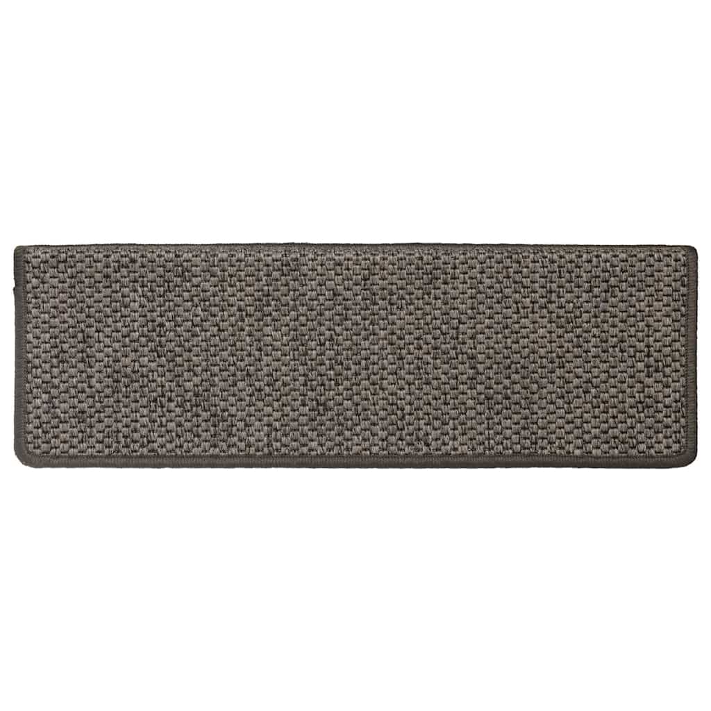 Tapetes escada adesivos aspeto sisal 30pcs 65x21x4 cinza e bege