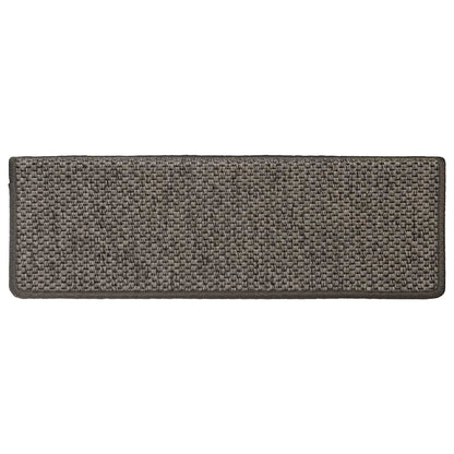 Tapetes escada adesivos aspeto sisal 30pcs 65x21x4 cinza e bege