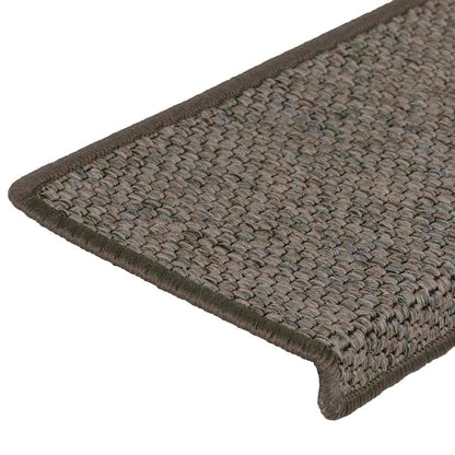 Tapetes escada adesivos aspeto sisal 30pcs 65x21x4 cinza e bege