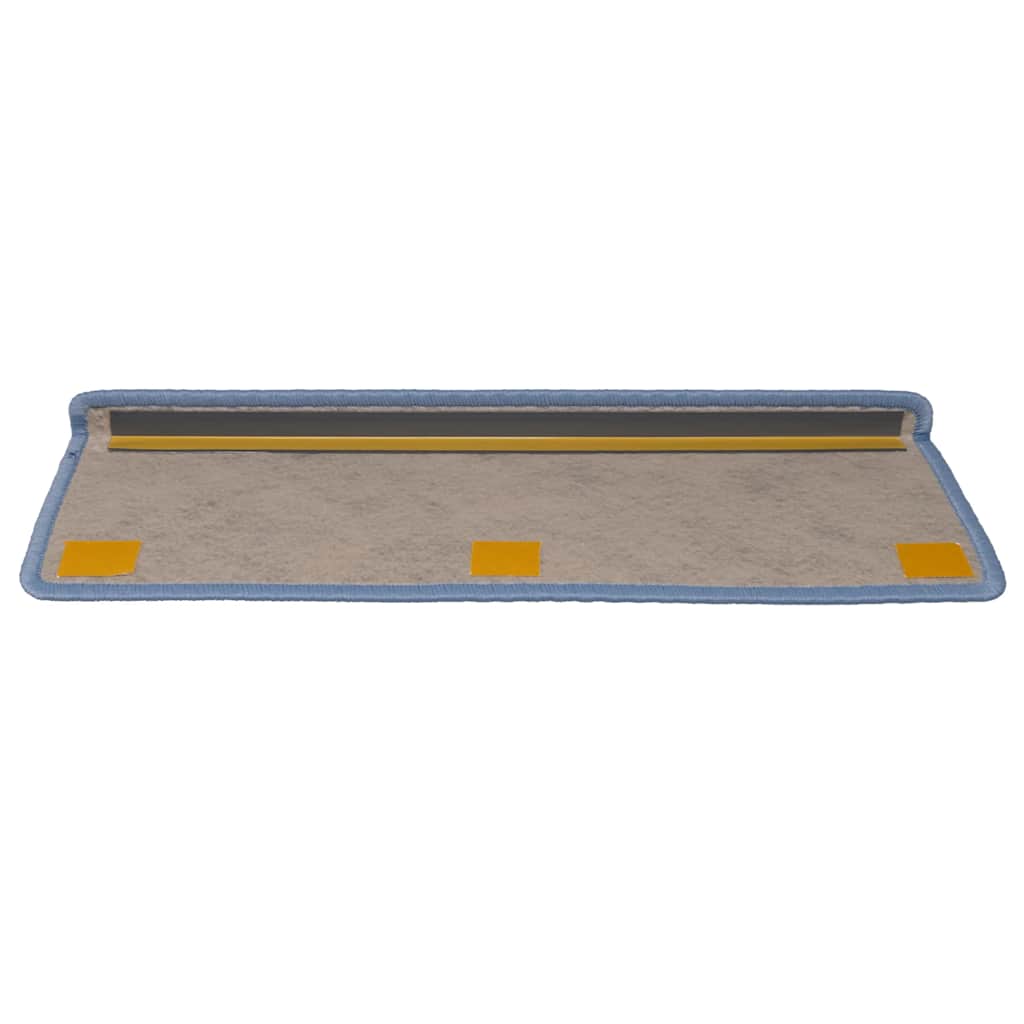 Tapetes escada adesivos aspeto sisal 30 pcs 65x21x4 cm azul