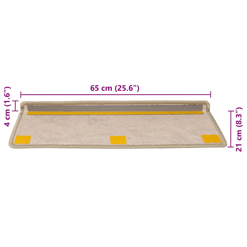Tapetes escada adesivos aspeto sisal 30 pcs 65x21x4 cm verde