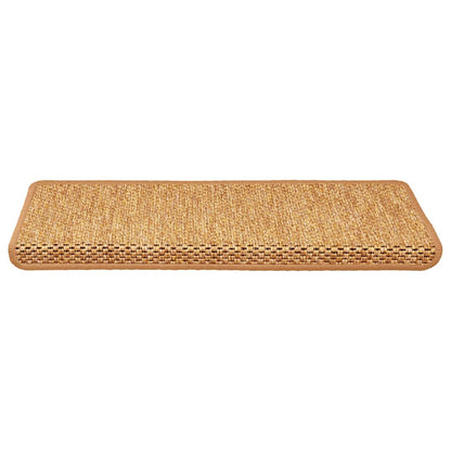 Tapetes escada adesivos aspeto sisal 30 pcs 65x21x4 cm laranja