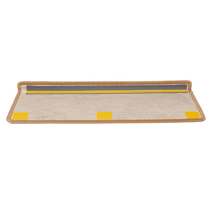 Tapetes escada adesivos aspeto sisal 30 pcs 65x21x4 cm laranja