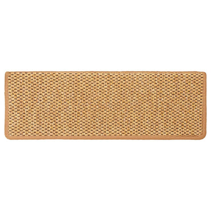 Tapetes escada adesivos aspeto sisal 30 pcs 65x21x4 cm laranja