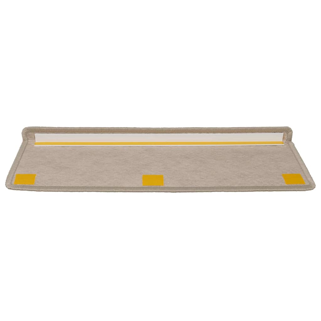 Tapetes escada adesivos aspeto sisal 30pcs 65x21x4 bege-escuro