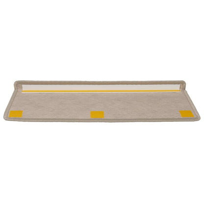 Tapetes escada adesivos aspeto sisal 30pcs 65x21x4 bege-escuro