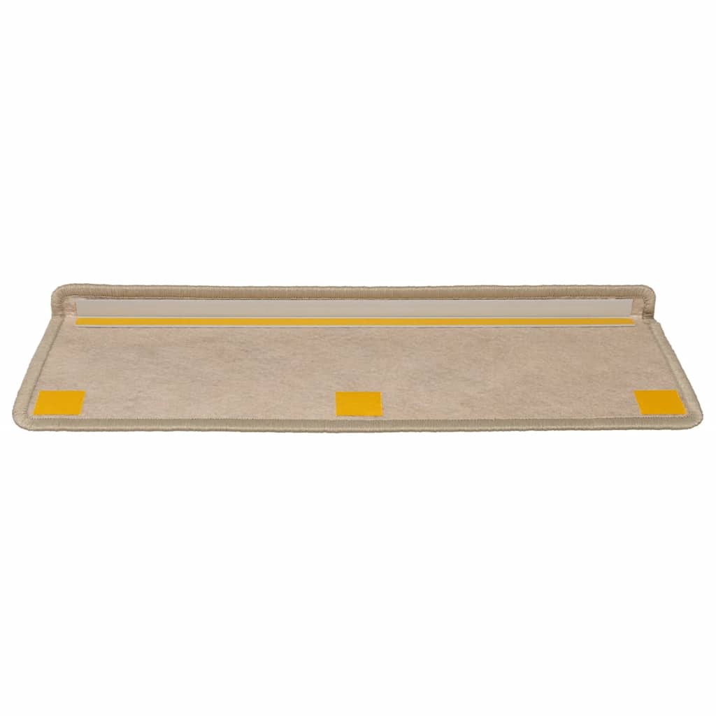 Tapetes escada adesivos aspeto sisal 30pcs 65x21x4cm cor areia