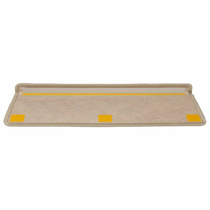 Tapetes escada adesivos aspeto sisal 30pcs 65x21x4cm cor areia