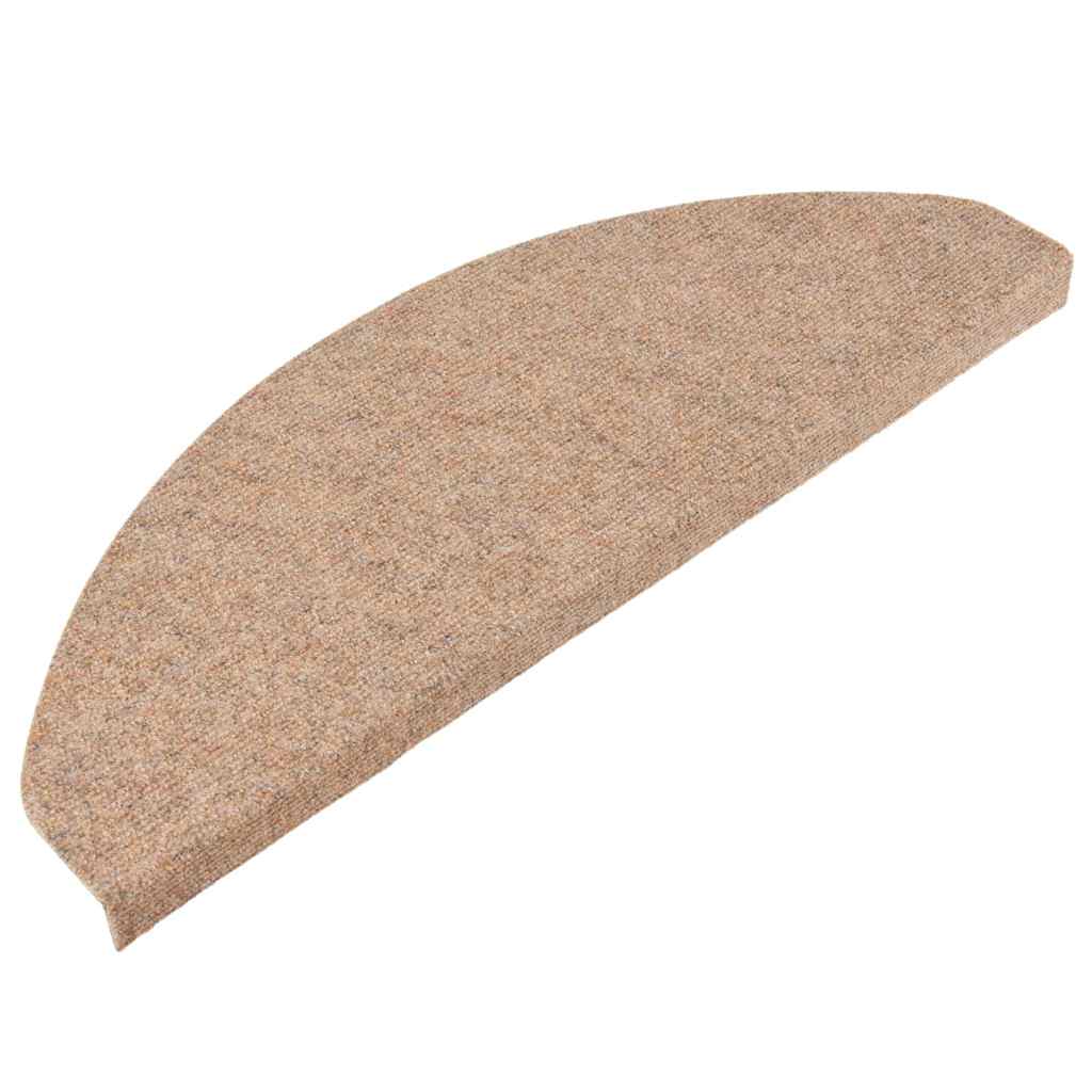 Tapetes de escada adesivos 30 pcs 65x22,5x3,5 cm bege