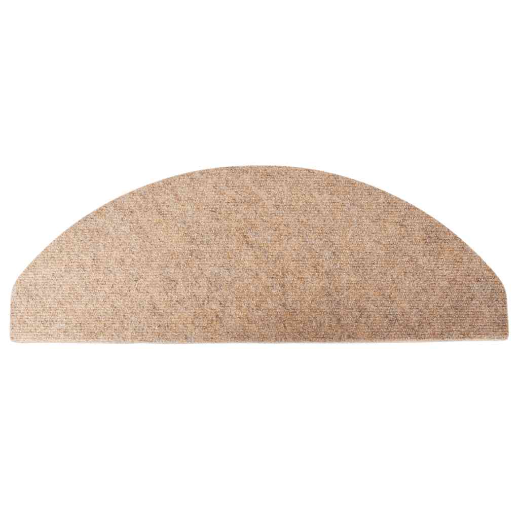 Tapetes de escada adesivos 30 pcs 65x22,5x3,5 cm bege