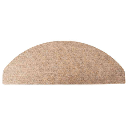 Tapetes de escada adesivos 30 pcs 65x22,5x3,5 cm bege