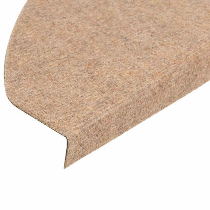 Tapetes de escada adesivos 30 pcs 65x22,5x3,5 cm bege