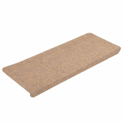 Tapetes de escada adesivos 30 pcs 65x24,5x3,5 cm bege