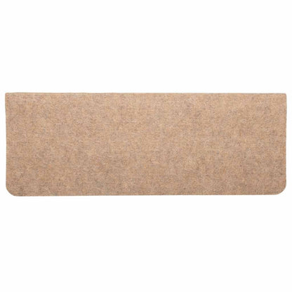 Tapetes de escada adesivos 30 pcs 65x24,5x3,5 cm bege