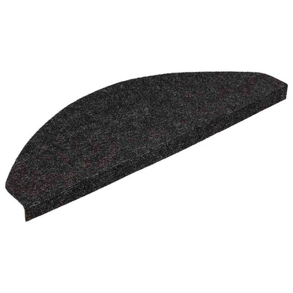 Tapetes de escada adesivos 30 pcs 65x22,5x3,5 cm antracite