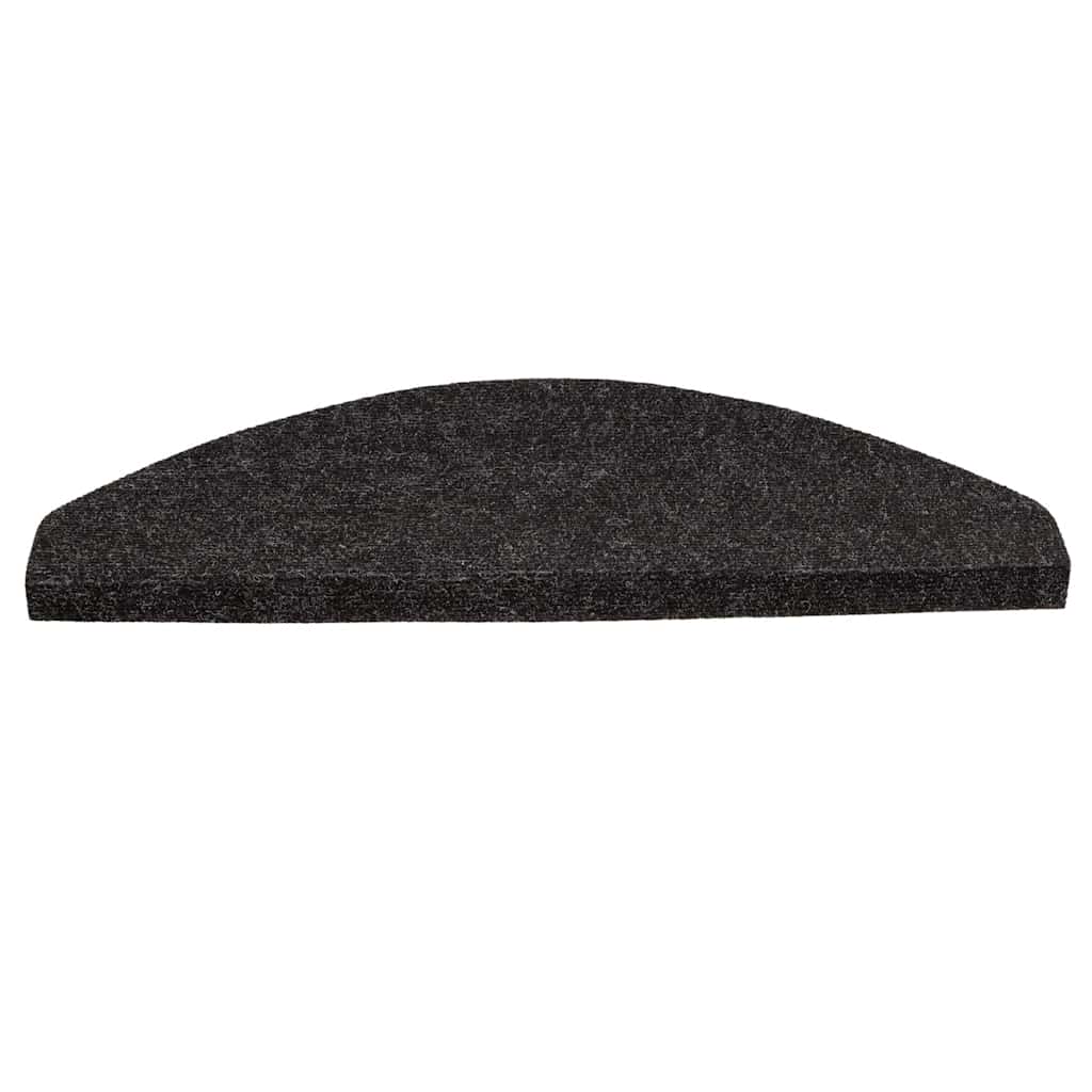 Tapetes de escada adesivos 30 pcs 65x22,5x3,5 cm antracite
