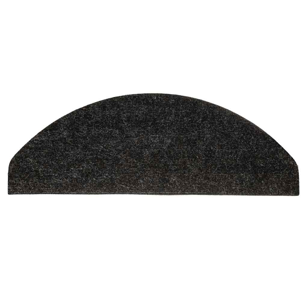 Tapetes de escada adesivos 30 pcs 65x22,5x3,5 cm antracite