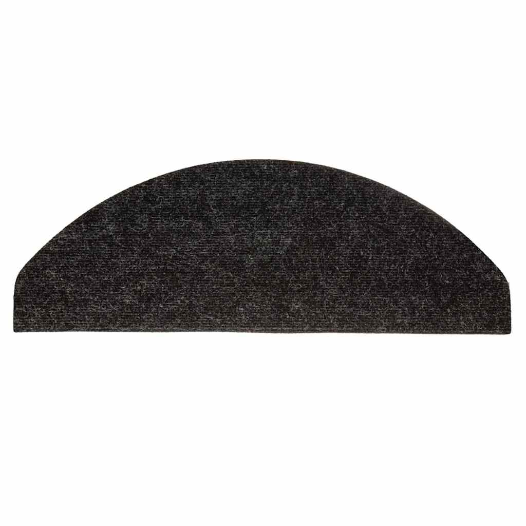 Tapetes de escada adesivos 30 pcs 56x17x3 cm preto