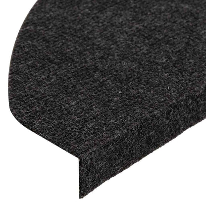 Tapetes de escada adesivos 30 pcs 65x22,5x3,5 cm preto
