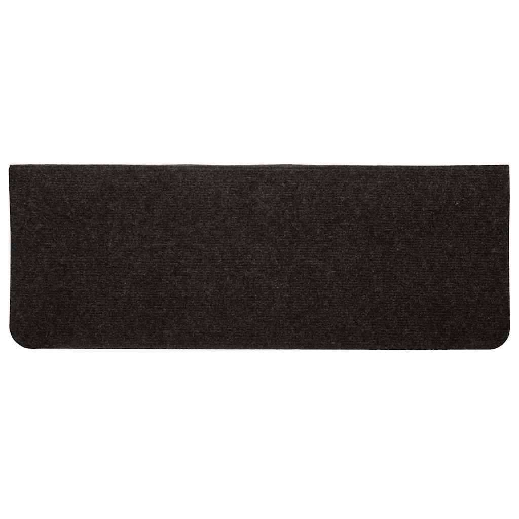 Tapetes de escada adesivos 30 pcs 65x24,5x3,5 cm preto