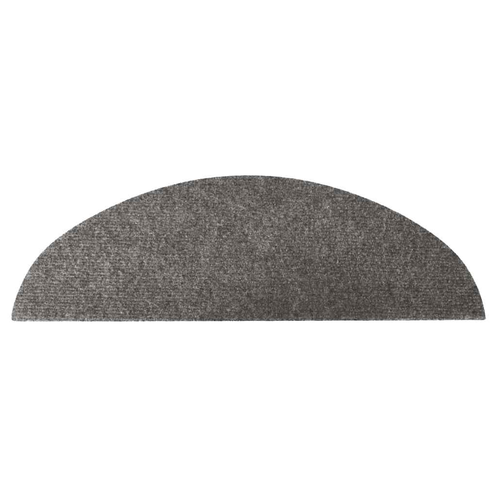 Tapetes de escada adesivos 20 pcs 56x17x3 cm cinzento