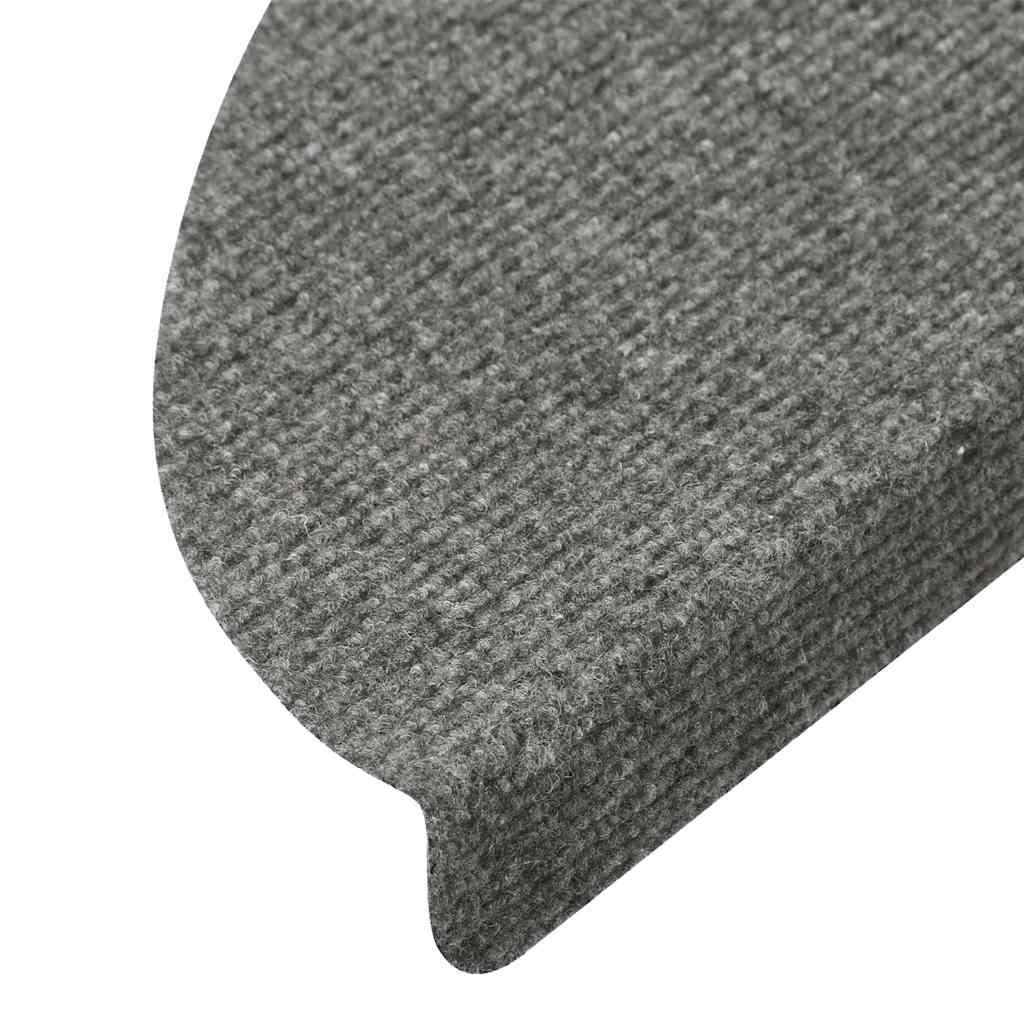Tapetes de escada adesivos 20 pcs 56x17x3 cm cinzento