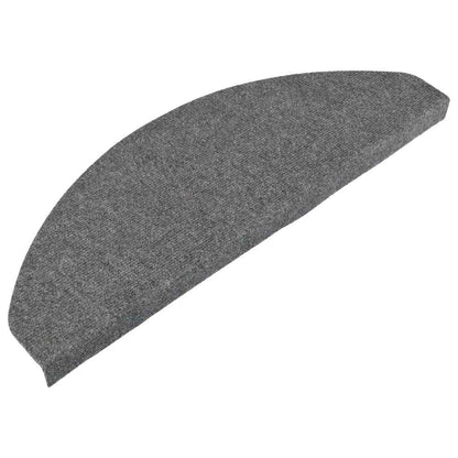 Tapetes de escada adesivos 30 pcs 65x22,5x3,5 cm cinzento