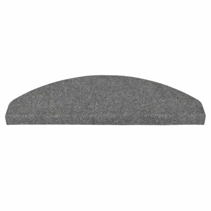 Tapetes de escada adesivos 30 pcs 65x22,5x3,5 cm cinzento