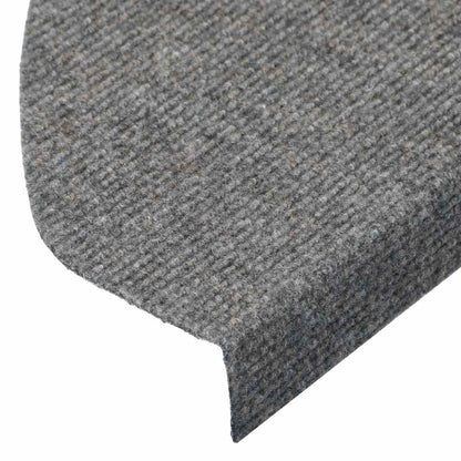 Tapetes de escada adesivos 30 pcs 65x22,5x3,5 cm cinzento