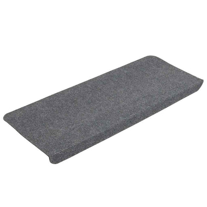 Tapetes de escada adesivos 30 pcs 65x24,5x3,5 cm cinzento
