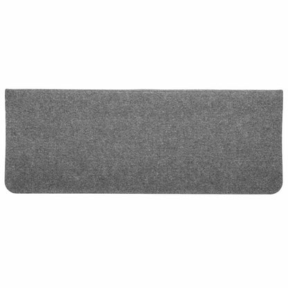 Tapetes de escada adesivos 30 pcs 65x24,5x3,5 cm cinzento