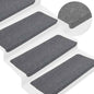 Tapetes de escada adesivos 30 pcs 65x24,5x3,5 cm cinzento