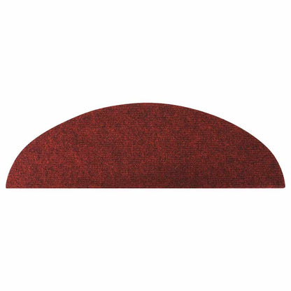 Tapetes de escada adesivos 30 pcs 56x17x3 cm vermelho