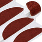Tapetes de escada adesivos 30 pcs 56x17x3 cm vermelho
