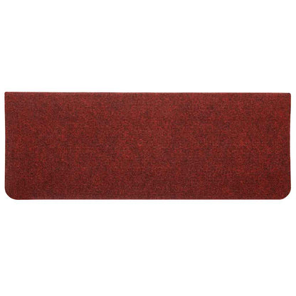 Tapetes de escada adesivos 30 pcs 65x22,5x3,5 cm vermelho