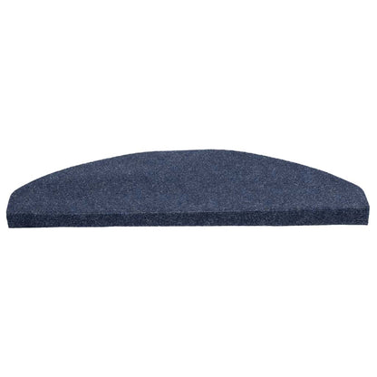 Tapetes de escada adesivos 30 pcs 65x22,5x3,5 cm azul