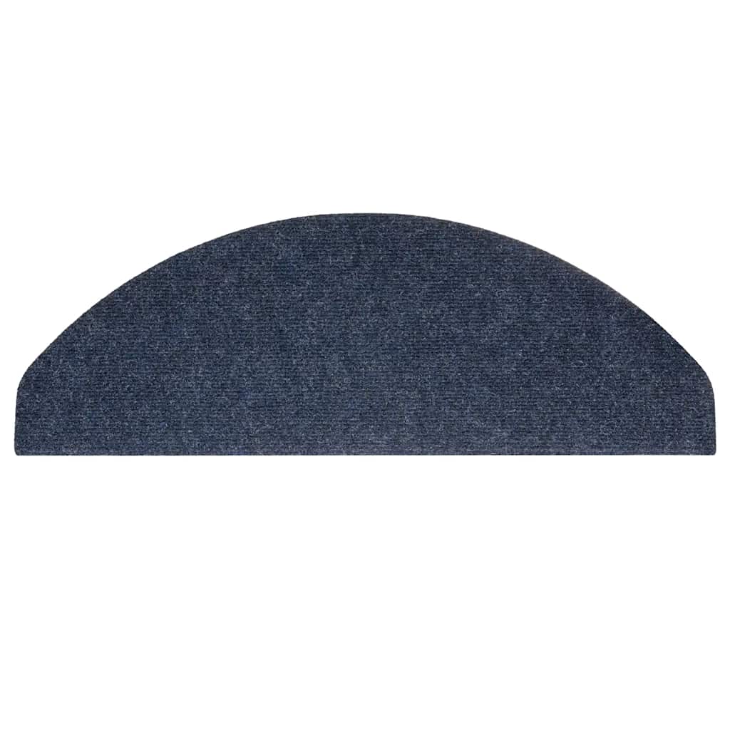 Tapetes de escada adesivos 30 pcs 65x22,5x3,5 cm azul