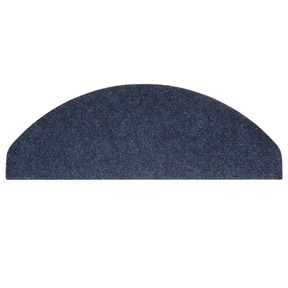 Tapetes de escada adesivos 30 pcs 65x22,5x3,5 cm azul